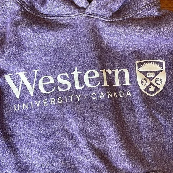 Western University UWO hoodie in purple size youth Medium - Picture 2 of 6